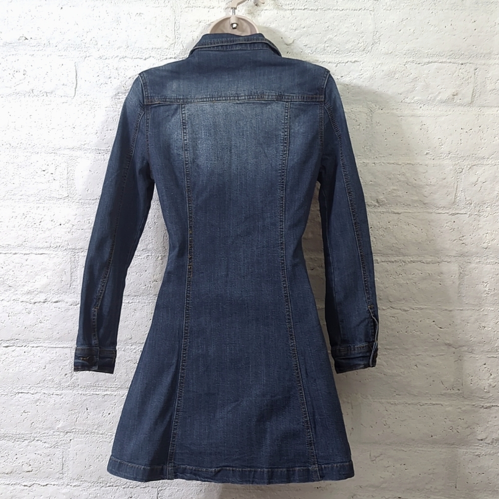 🔥Long Sleeve Denim Mini Dress🔥 - Picture 3 of 12